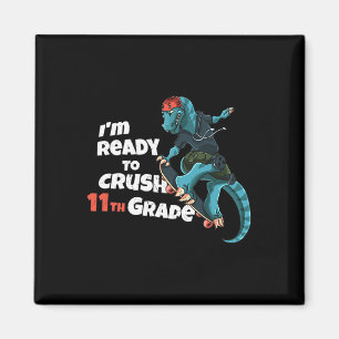 Ik ben klaar om de 11e klas dinosaurus skateboard  magneet