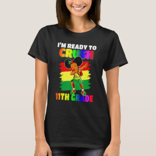 Ik ben klaar om de 11e klas zwart-Dab-meisje te ha T-shirt