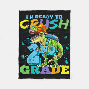 Ik ben klaar om de 2e klas T Rex-dinosaurus aan te Fleece Deken