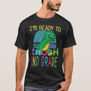 Ik ben klaar om de 2e klas terug naar school dinos t-shirt