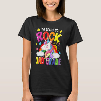 Ik ben klaar om de 3e klas eenhoorn regenboog acht t-shirt