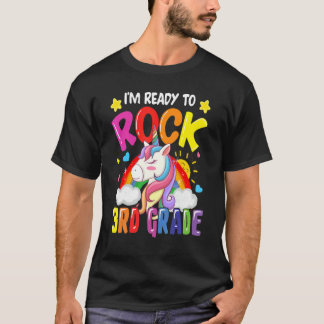 Ik ben klaar om de 3e klas eenhoorn regenboog acht t-shirt