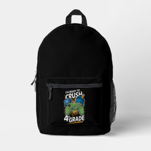 Ik ben klaar om de 4e klas weer naar school te gaa bedrukte rugzak