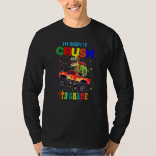 Ik ben klaar om de 7e klas terug naar school dinos t-shirt