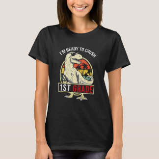 Ik ben klaar om de dinosaur jongens van de 1e klas t-shirt