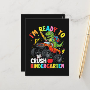 Ik ben klaar om de eerste dag van de kleuterschool feestdagenkaart