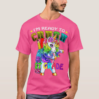 Ik ben klaar om de eerste klas-unicorn-pap voor de t-shirt