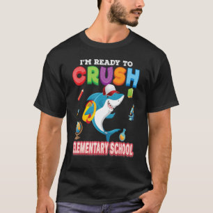 Ik ben klaar om de elementaire schoolhaai terug te t-shirt