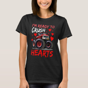 Ik ben klaar om de Hearts Monster Truck Boys Valen T-shirt