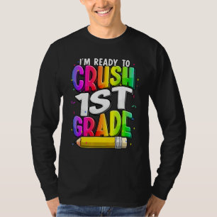 Ik ben klaar om de juf van groep 3 helemaal plat t t-shirt