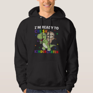 Ik ben klaar om de Kindergarten Dinosaur Sloth te  Hoodie