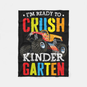 Ik ben klaar om de kleuter-monstertruck te verplet fleece deken