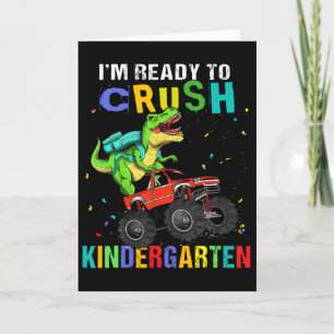Ik ben klaar om de kleuterdinosaurus te verpletter kaart