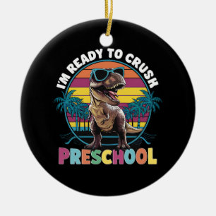 Ik ben klaar om de kleuterschool dinosaurus T Rex Keramisch Ornament