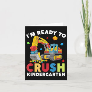 Ik ben klaar om de kleuterschool jongen graafmachi kaart
