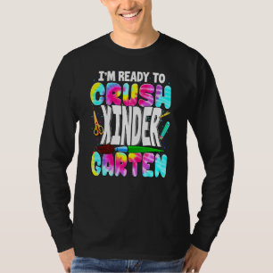 Ik ben klaar om de kleuterschool weer naar school  t-shirt