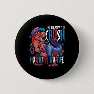 Ik ben klaar om de vierde klas dinosaurus te verpl ronde button 5,7 cm