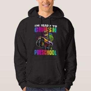 Ik ben klaar om de voorschool Dinosaur Truck Kinde Hoodie