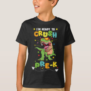 Ik ben klaar om de voorschoolse dinosaurus terug t t-shirt