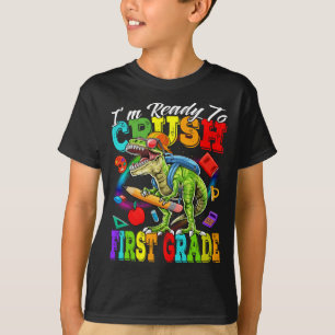 Ik ben klaar om Dinosaur van de eerste klas te kla T-shirt
