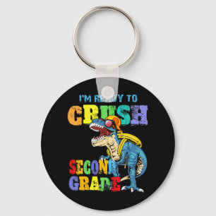 Ik ben klaar om Dinosaur van de tweede klas terug Sleutelhanger