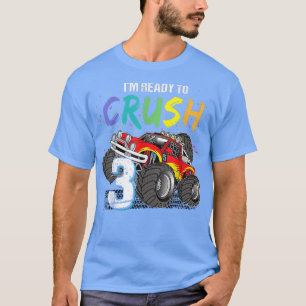 Ik ben klaar om Funny Graphic Monster Truck 3 jaar T-shirt