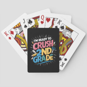 Ik ben klaar om het 2e leerjaar terug naar school pokerkaarten