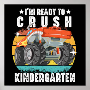 Ik ben klaar om kinderen naar school te brengen poster