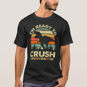 Ik ben klaar om kleuterschool dinosaurus afstudere t-shirt
