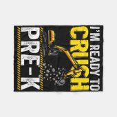 Ik ben klaar om pre-k constructie graafmachine te fleece deken (Voorkant (Horizontaal))