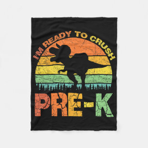 Ik ben klaar om Pre K T Rex dinosaurus Byck To Sc Fleece Deken