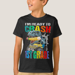 Ik ben klaar om te crashen 1st Grade Monster Truck T-shirt