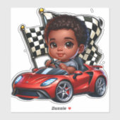 Ik ben klaar om te racen sticker (Vel)