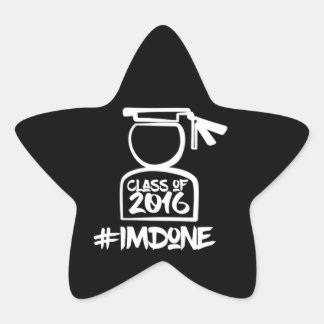 Ik ben klaar Senior 2016 Star Sticker