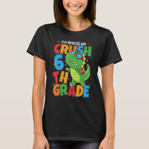 Ik ben klaar voor de 6e klas jongens Kinder dinosa T-shirt