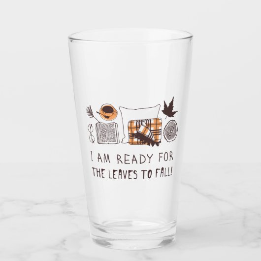 Ik ben klaar voor de bladeren om te Herfsten! Glas (Voorkant)