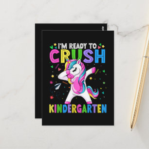 Ik ben klaar voor de kleuterschool terug naar scho briefkaart
