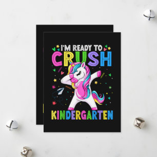 Ik ben klaar voor de kleuterschool terug naar scho feestdagenkaart