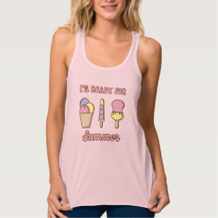 Ik ben klaar voor grappig ijs voor de zomer tanktop