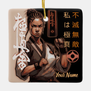 Ik ben Kyokushin, Onverwoestbaar, Onoverwinnelijk Keramisch Ornament