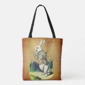 Ik ben laat. Alice in Wonderland White Rabbit Draagtas (Achterkant)