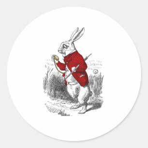 Ik ben laat, ik ben laat ronde sticker