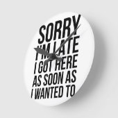 Ik ben laat ronde klok (Hoek)