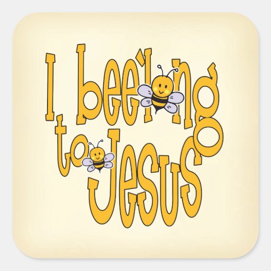 Ik ben lang voor Jezus. Vierkante Sticker (Voorkant)