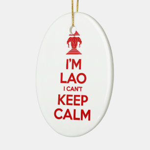 Ik ben Lao, ik kan niet kalm houden. Keramisch Ornament