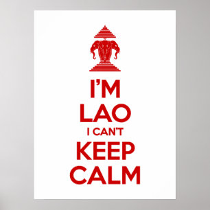 Ik ben Lao, ik kan niet kalm houden. Poster