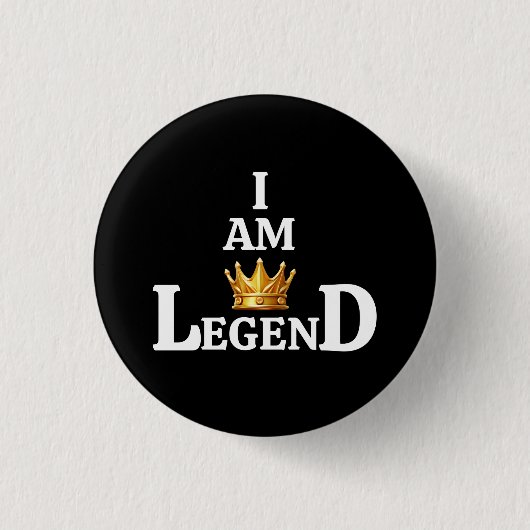 Ik ben Legend Ronde Button 3,2 Cm (Voorkant)