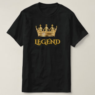 IK BEN LEGENDAIR ZWART GOUDEN GRAPHISCHE HEREN- T-SHIRT