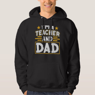 Ik ben leraar en pap Homescholing Homeschool papa Hoodie