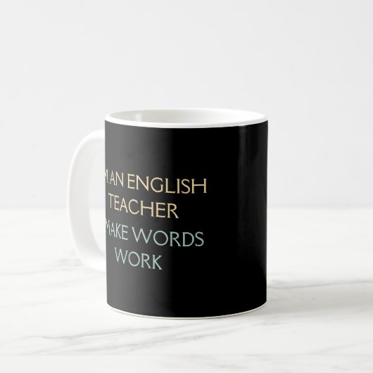Ik ben leraar Engels | English Teacher Gift Koffiemok (Voorkant links)